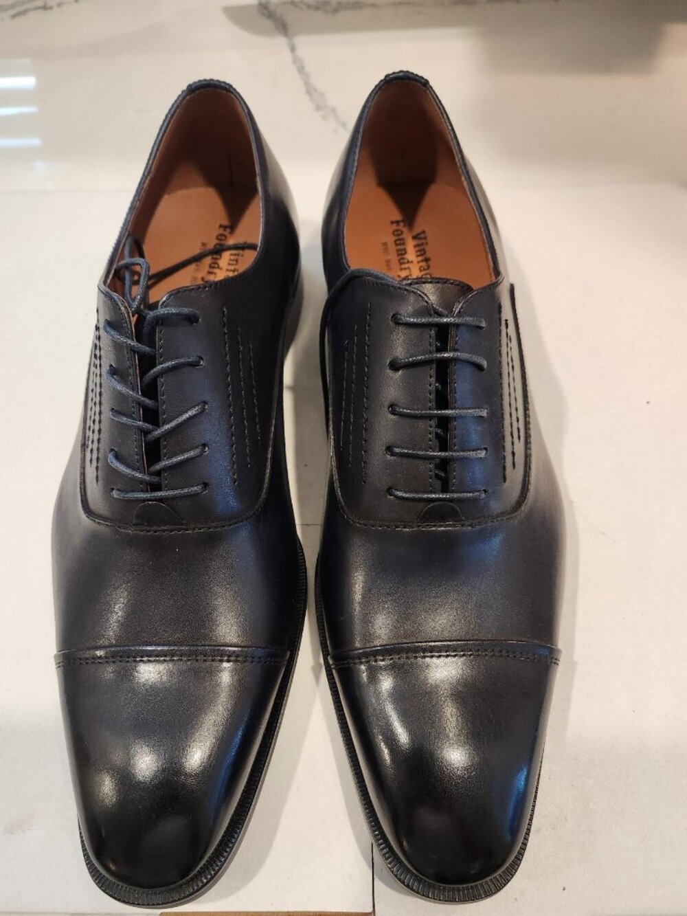 Vintage Foundry Co. Leather Dress Oxford Shoes Size 10 Black - BRAND NEW
